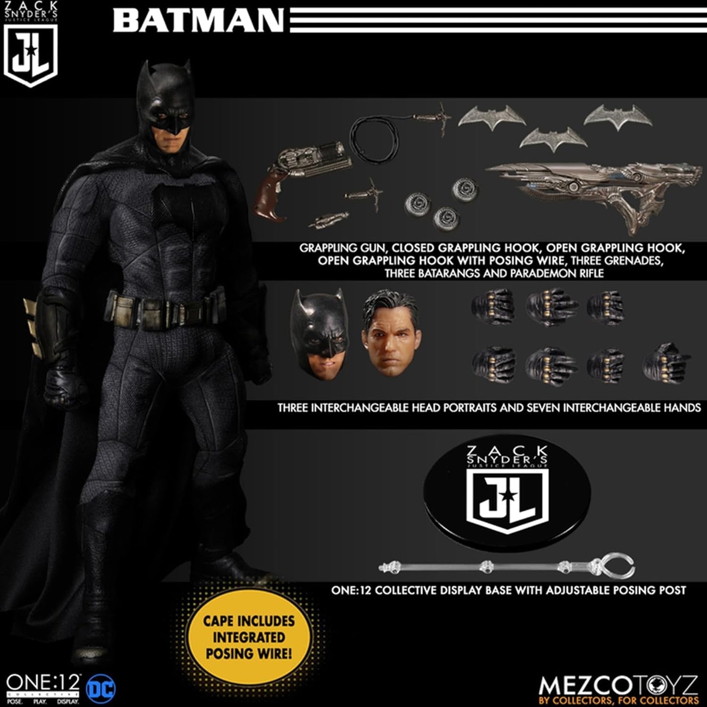 Mezco One: 12 Collective Justice League 3 person pack, steel box