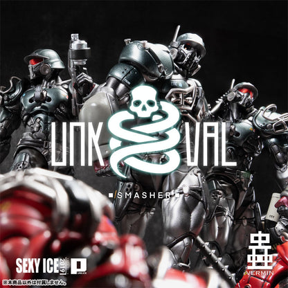PURE.ICE x VERMIN UNKVAL Assault Type I Smasher Anaconda Strike Ver. 1/12 action figure with camo armour and weapon accessories