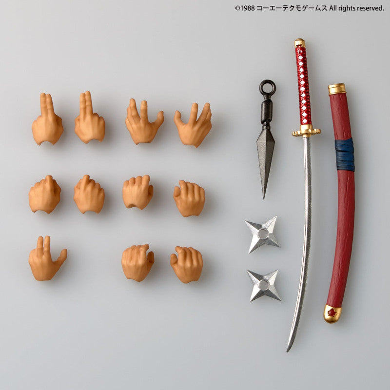 Kaiyodo Revoltech Amazing Yamaguchi Ryu Hayabusa Ninja Gaiden 1/12 action figure with Dragon Sword and bonus unmasked head sculpt