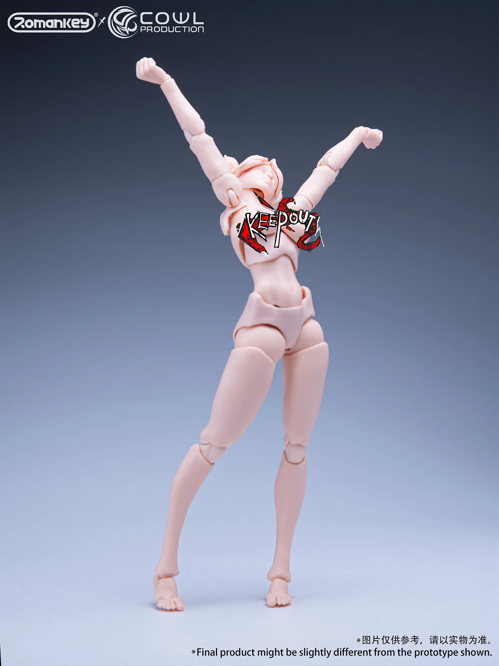 Romankey x COWL 1/12 Super Movable Female Body White Reissue action figure with accessories