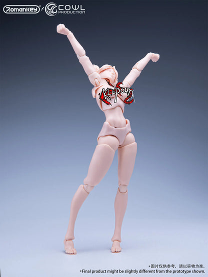 Romankey x COWL 1/12 Super Movable Female Body White Reissue action figure with accessories