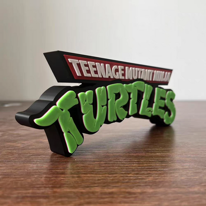 3D Printed Teenage Mutant Ninja Turtles Logo 15cm Display Piece