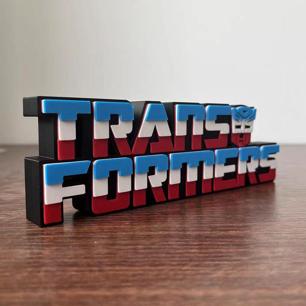 3D Printed Transformers Logo 15cm Display