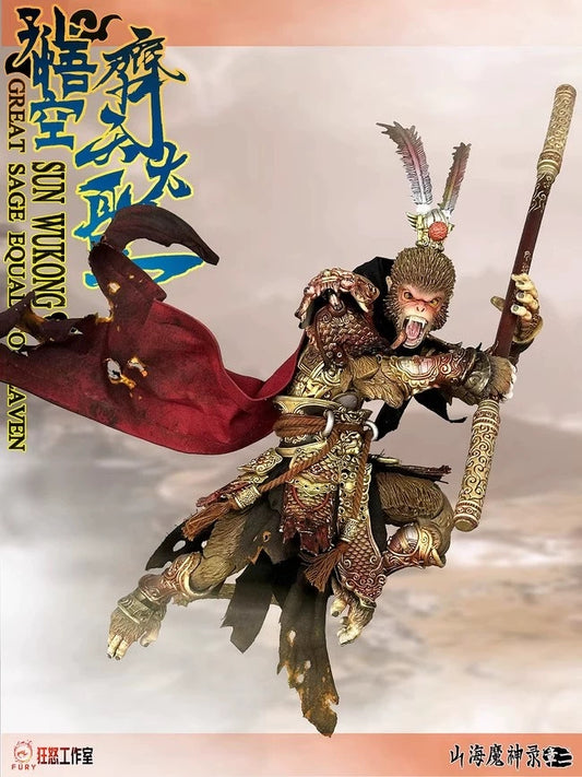Fury Toys Wukong Battle-Damaged 1/12 Scale Action Figure with Little Monkey