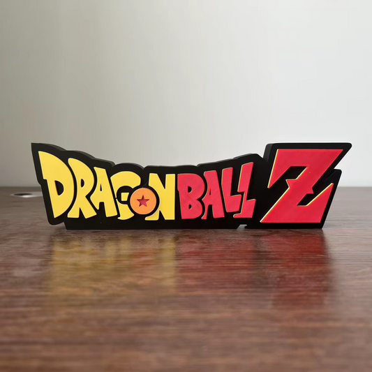 3D Printed Dragon Ball Z Logo 15cm Display