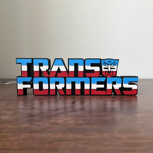 3D Printed Transformers Logo 15cm Display