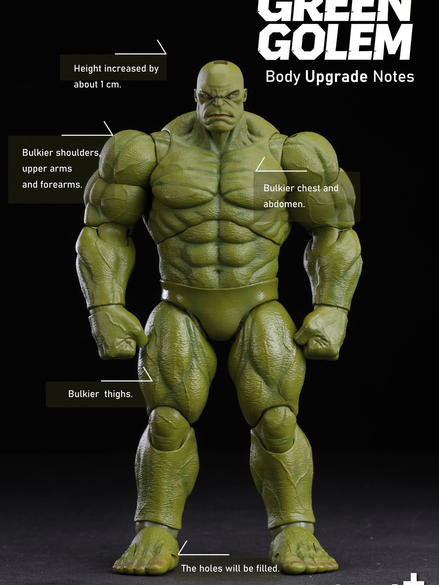 (Pre-Order) 6inch Plus Green Golem 1/12 Hulk Action Figure