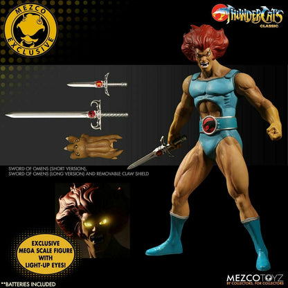 Mezco Toyz Thundercats Lion-o With Light up Eyes SDCC Mega Scale 14inch