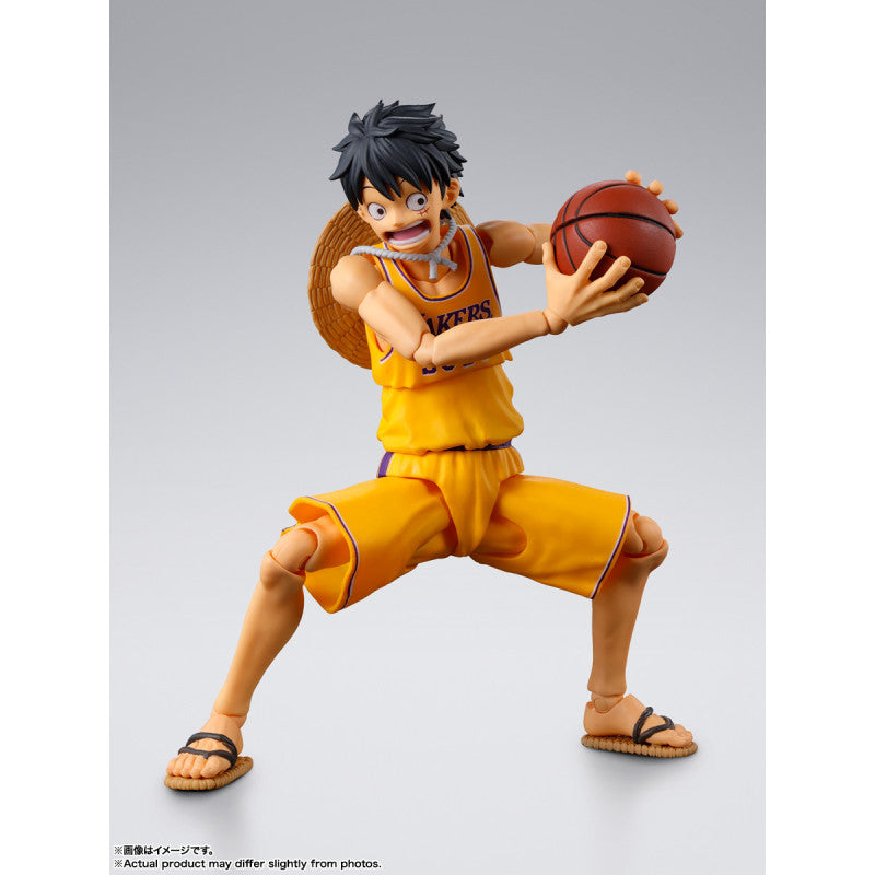 (Pre-order) Bandai S.H.Figuarts ONE PIECE x NBA Monkey D. Luffy Los Angeles Lakers Ver. 1/12 Action Figure