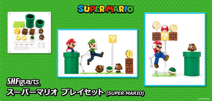 Bandai S.H.Figuarts Super Mario Brothers Playset – Super Mario 1/12 Action Figure Diorama Set