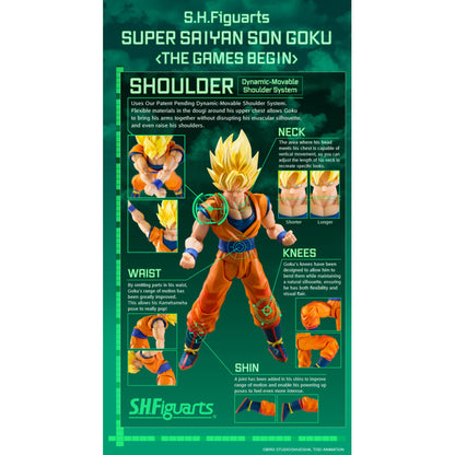 S.H.Figuarts Super Saiyan Son Goku -The Games Begin- Dragon Ball Z action figure by Bandai