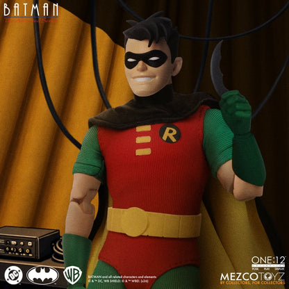 Mezco One 12 Collective Robin Batman The Animated Series 1/12 action figure with cape and accessories